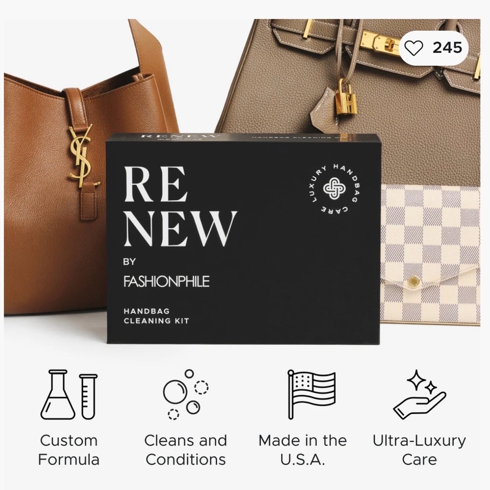 NEW! Fashionphile ReNew Luxury Handbag Cleaning Kit!! Luxury Care Kit
